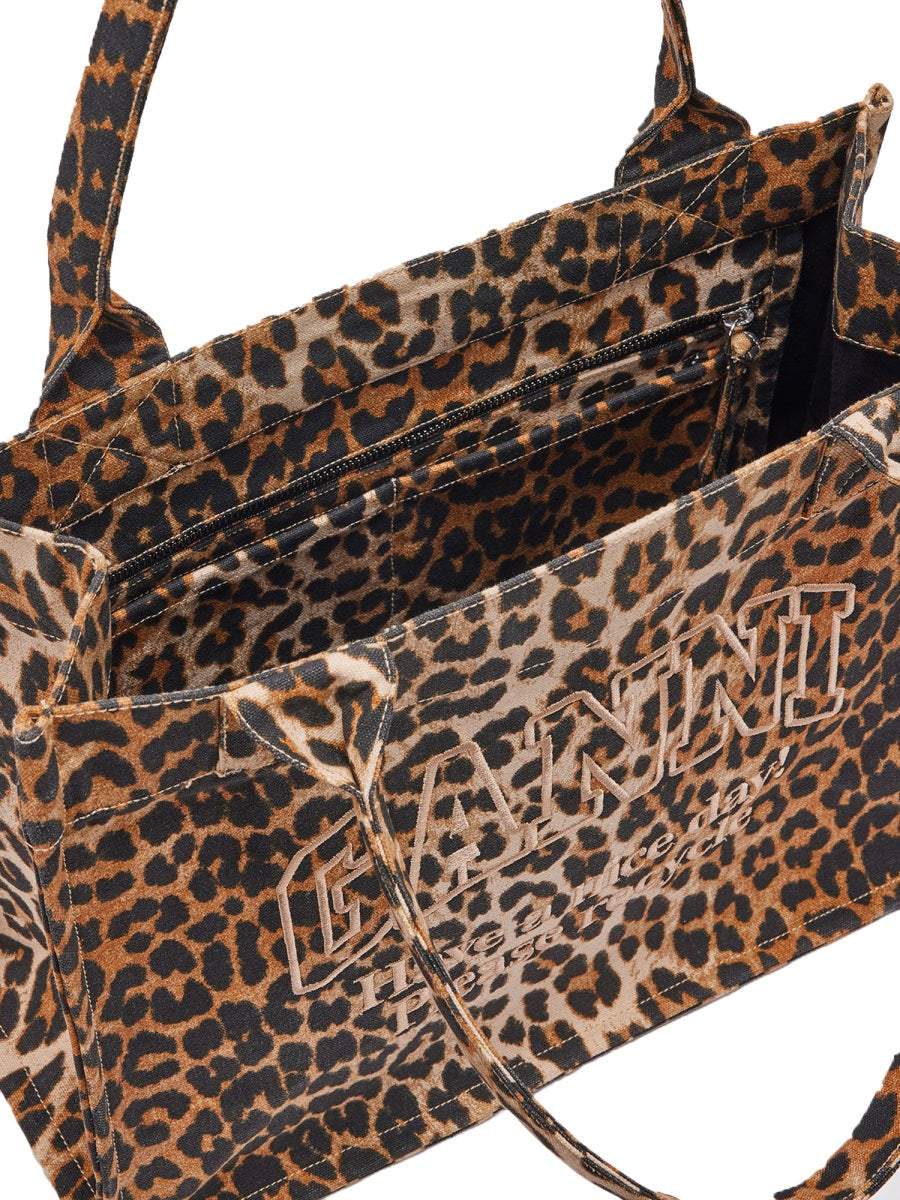 Ganni Women Borsa Tote Large Con Logo GANNI