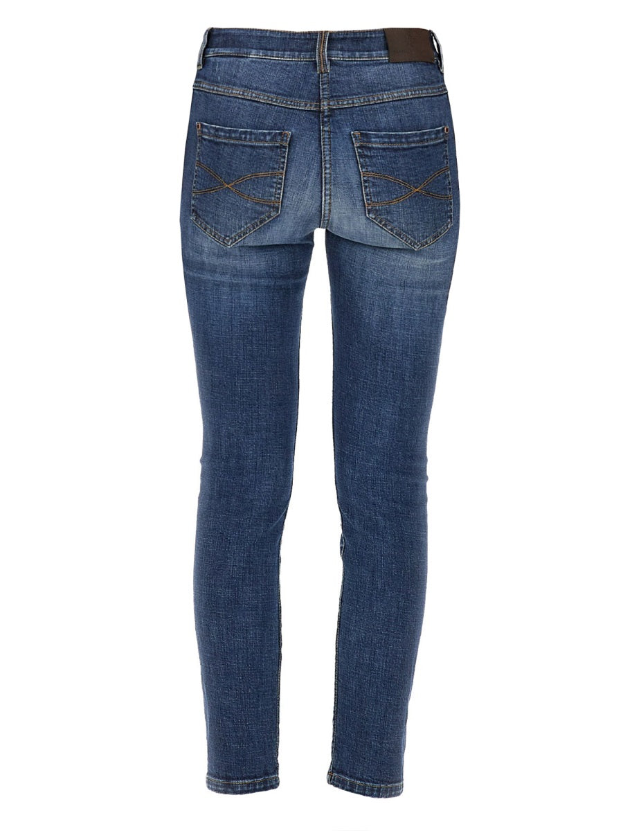 Brunello Cucinelli Women Slim Fit Denim Pants BRUNELLO CUCINELLI