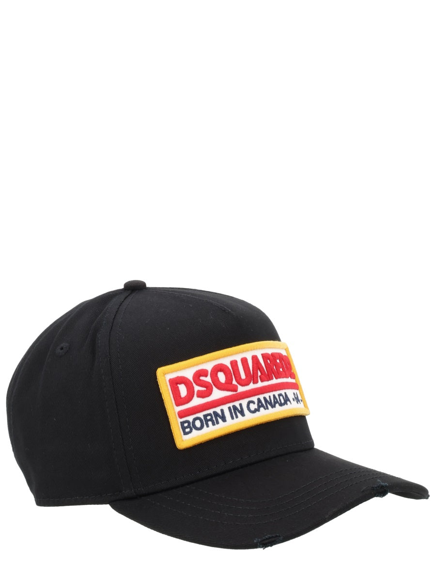 Dsquared2 Men Baseball Hat With Logo Patch DSQUARED2