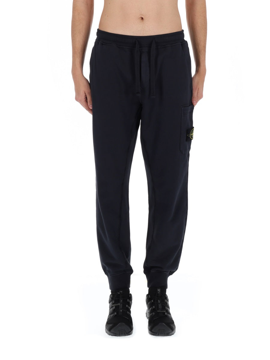 Stone Island Men Jogger Pants With Logo Patch STONE ISLAND