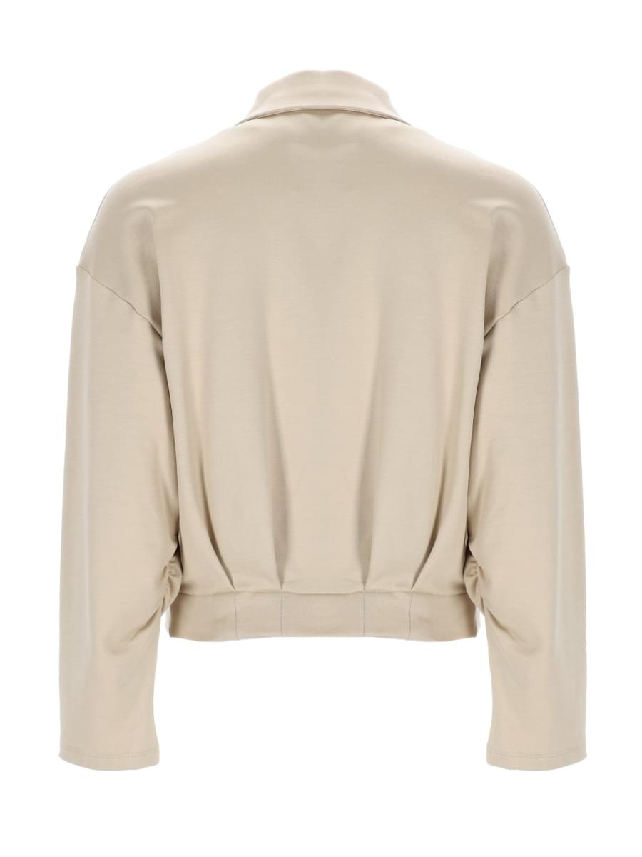 Max Mara Women Silk And Cotton Crop Sweatshirt MAX MARA