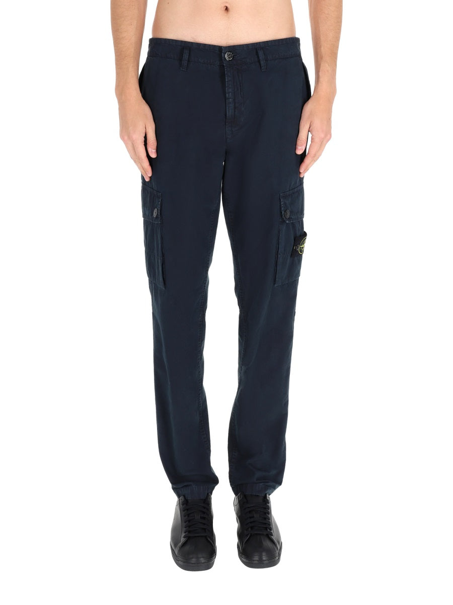 Stone Island Men Cargo Pants With Logo Patch STONE ISLAND