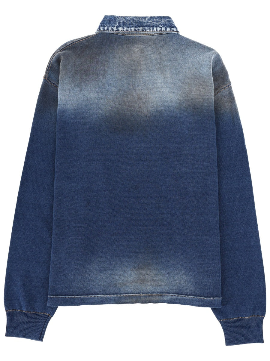 Dsquared2 Men Polo Shirt With Denim Effect DSQUARED2