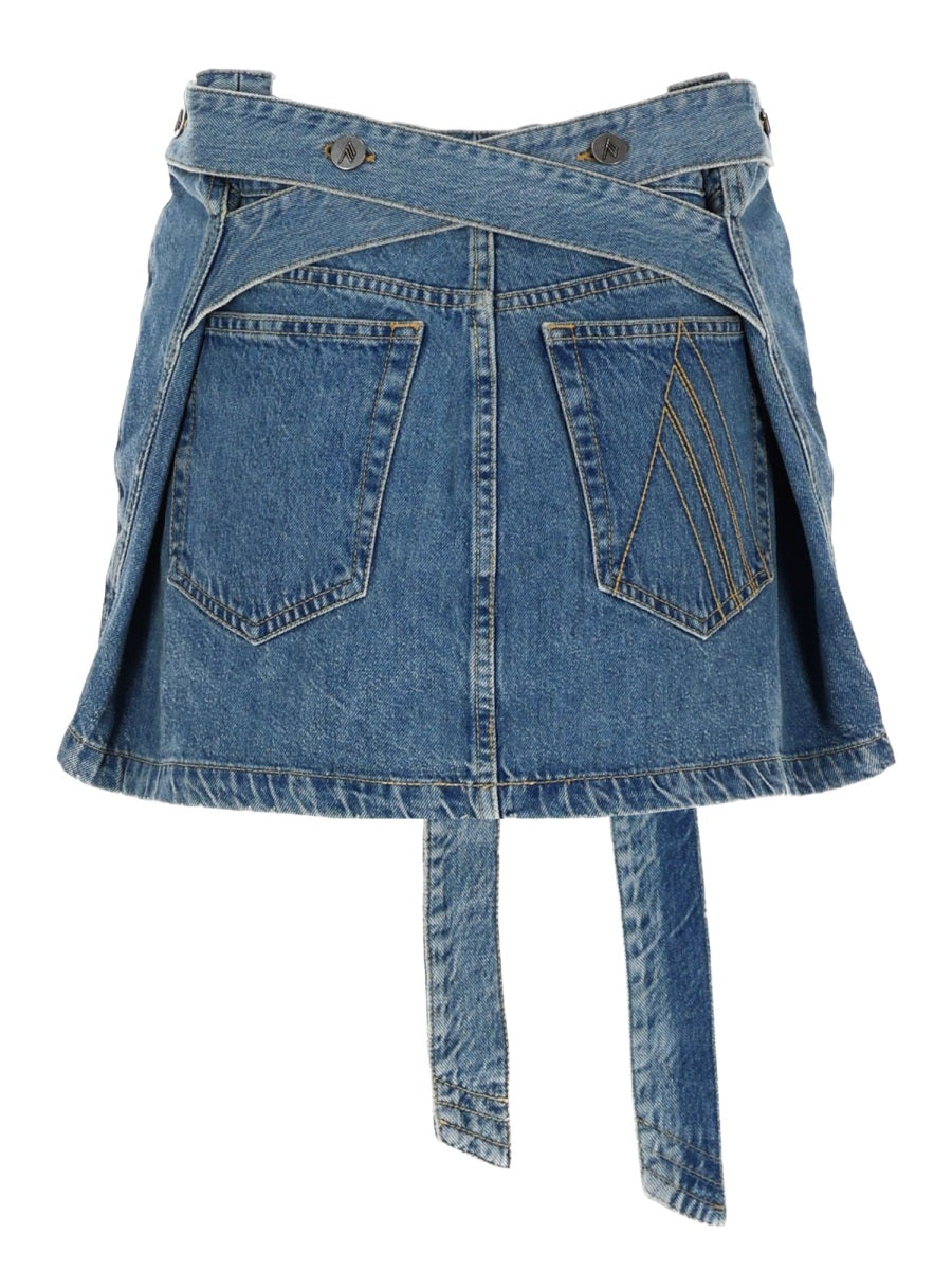 The Attico Women Denim Skirt With Belt THE ATTICO