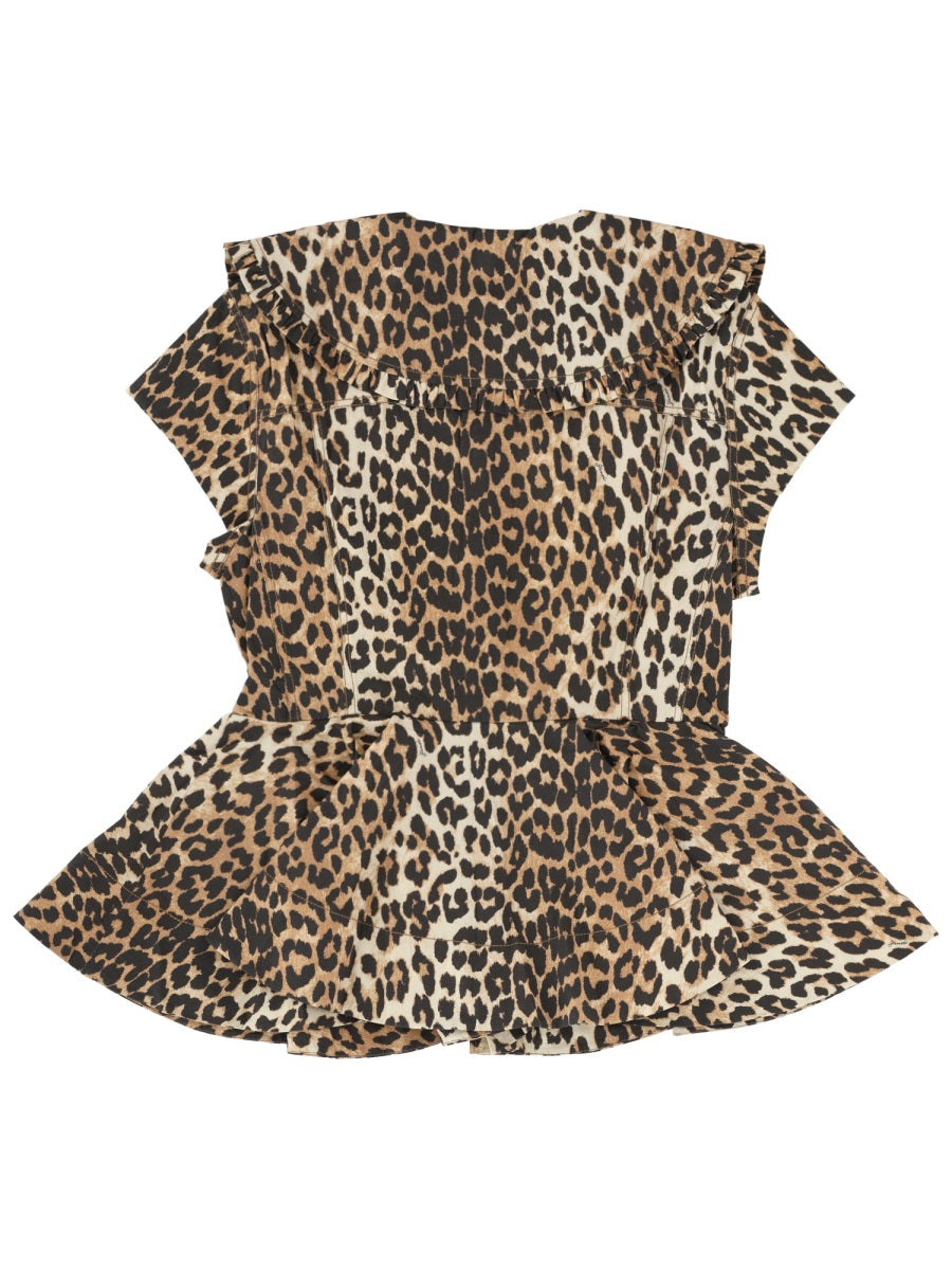 Ganni Women Sleeveless Shirt With Print GANNI