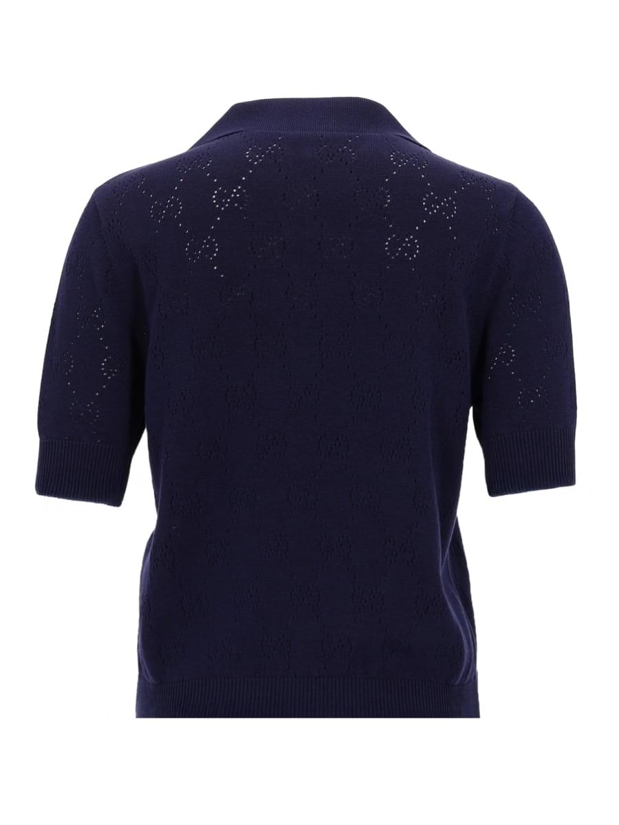 Gucci Women Silk And Cotton Polo Shirt GUCCI