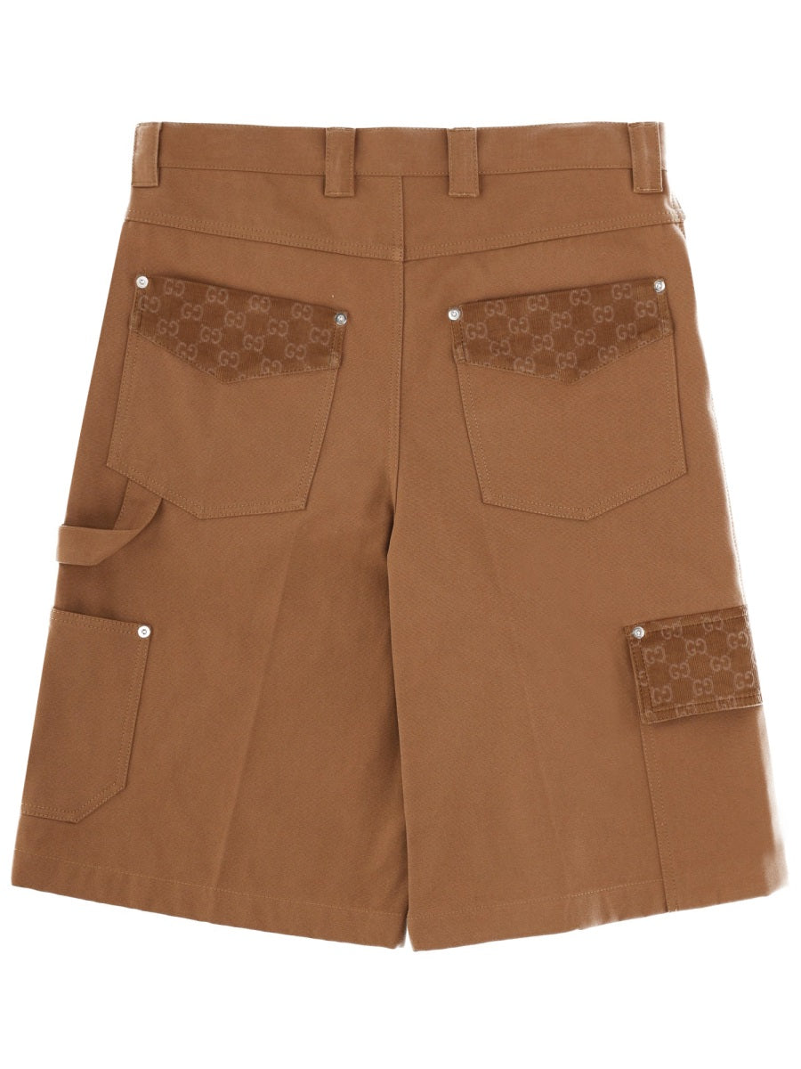Gucci Men Shorts With Gg Details GUCCI