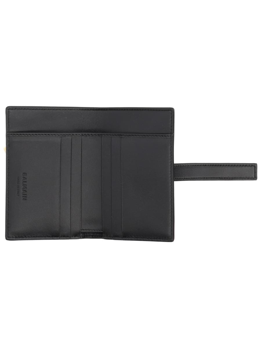 Balmain Men Monogram Card Holder With Padlock BALMAIN