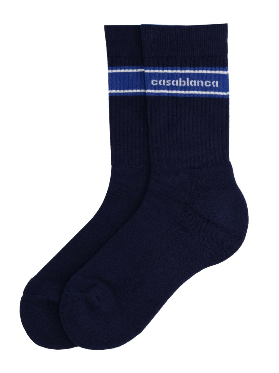 Casablanca Unisex Socks With Logo CASABLANCA