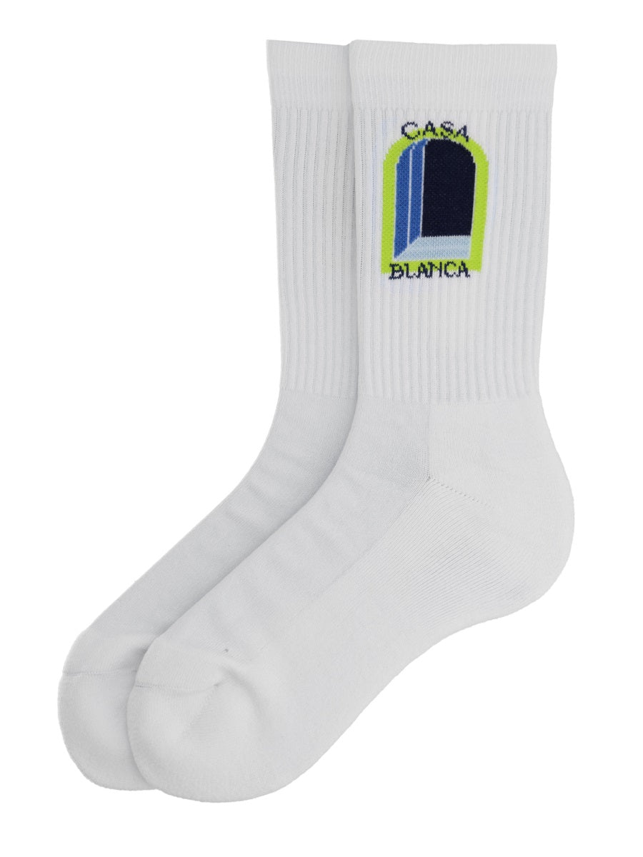 Casablanca Men Socks With Logo CASABLANCA