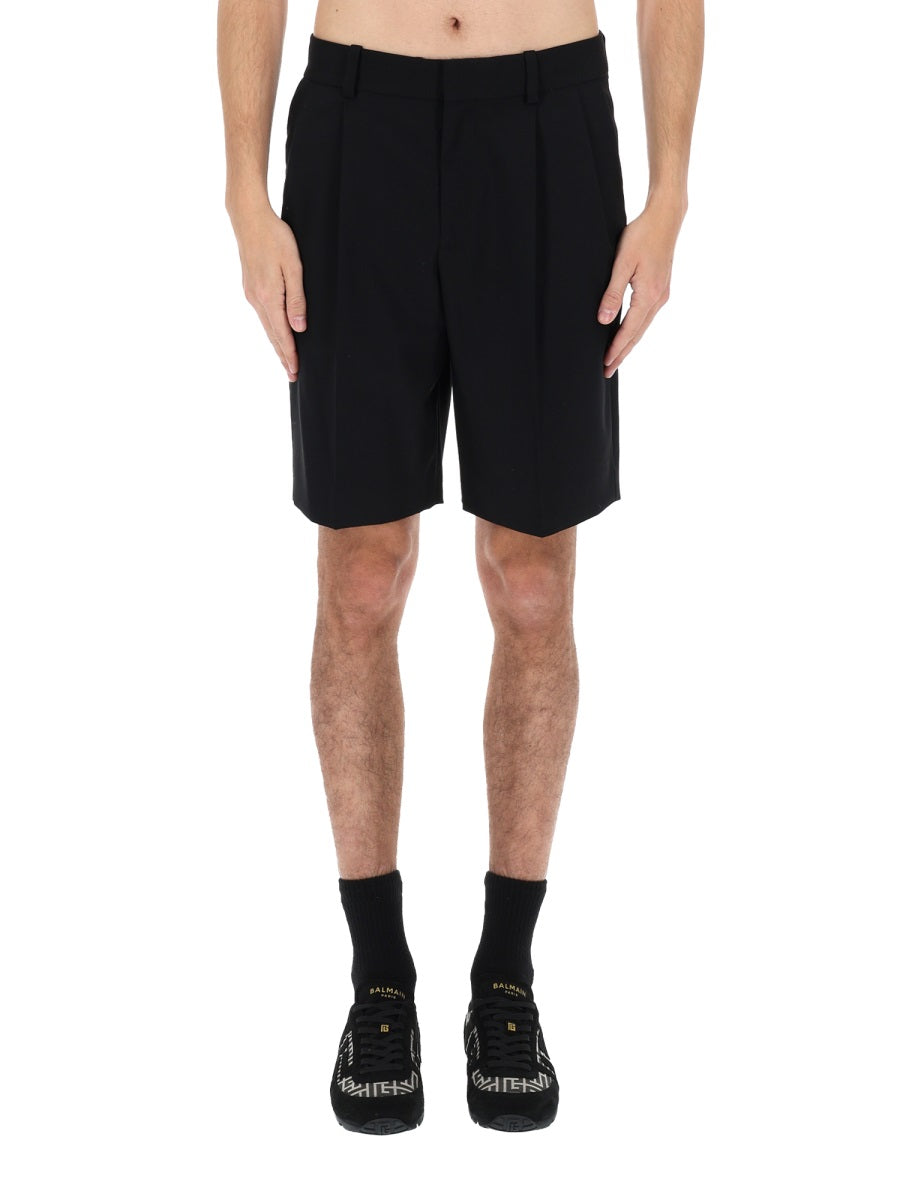 Balmain Men Wool Tailored Shorts BALMAIN