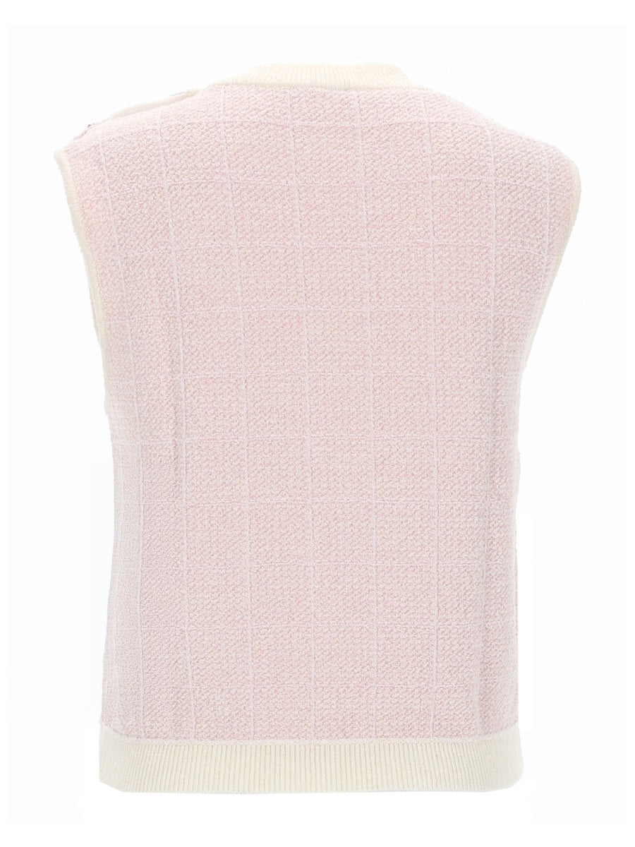 Balmain Women Sleeveless Top With Jewel Buttons BALMAIN