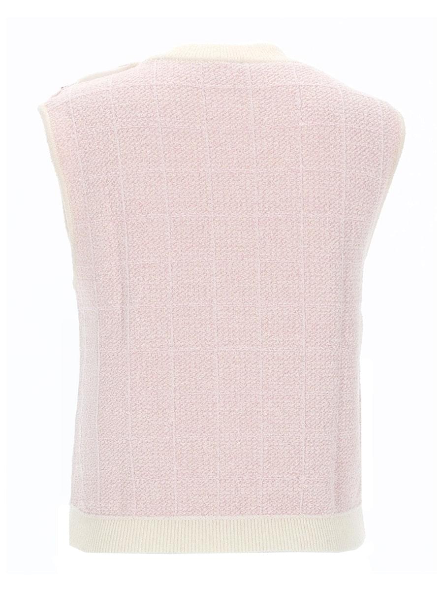 Balmain Women Sleeveless Top With Jewel Buttons BALMAIN