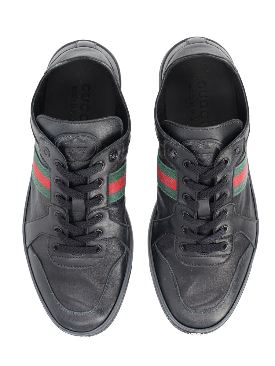 Gucci Men "Stretch" Leather Effect Sneaker GUCCI