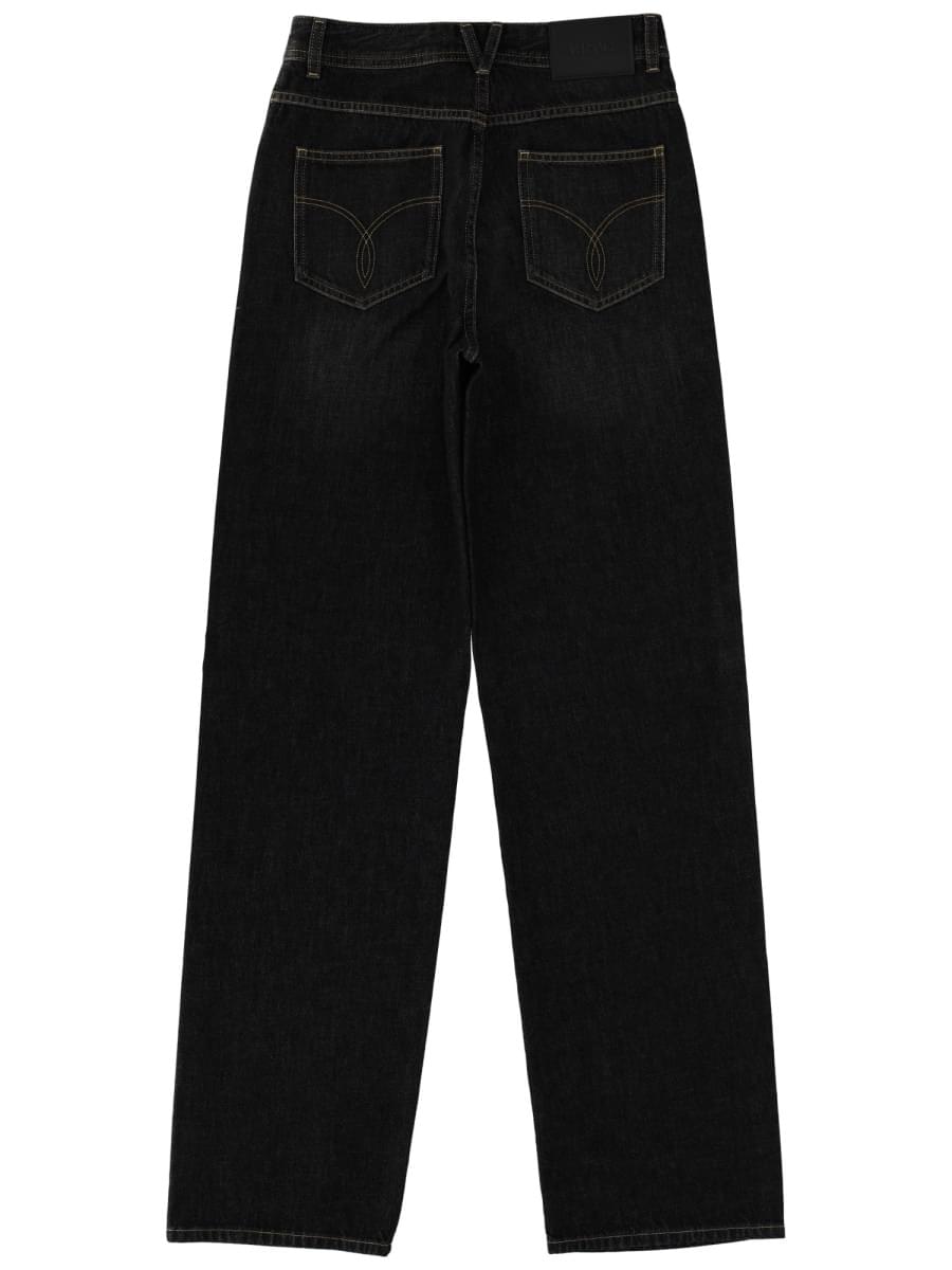 Versace Women Jeans With Studs And Crystals Decoration VERSACE