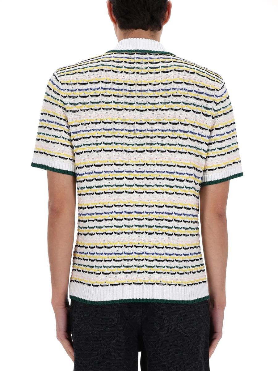 Casablanca Men Knitted Polo. CASABLANCA