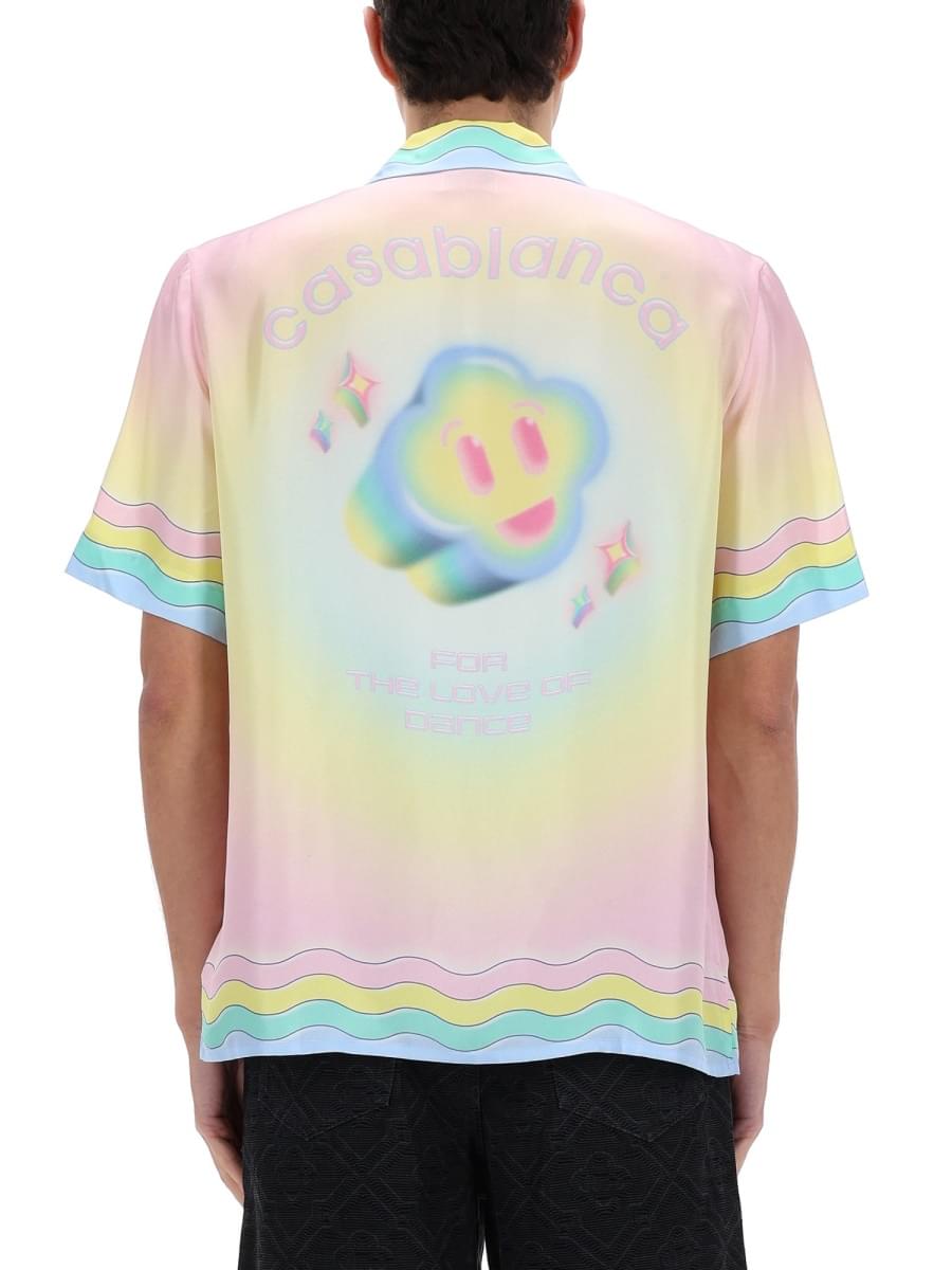 Casablanca Men "Flaming Tennis Ball" Shirt CASABLANCA