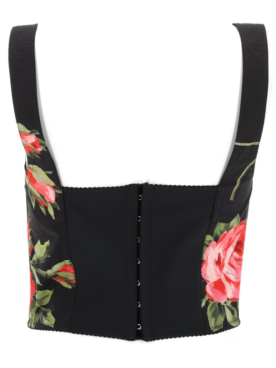Dolce & Gabbana Women Floral Print Bustier Top DOLCE & GABBANA