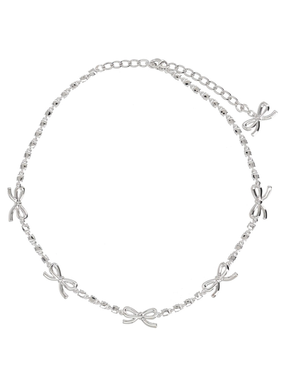 Self-Portrait Women "Crystal Bow" Necklace SELF-PORTRAIT
