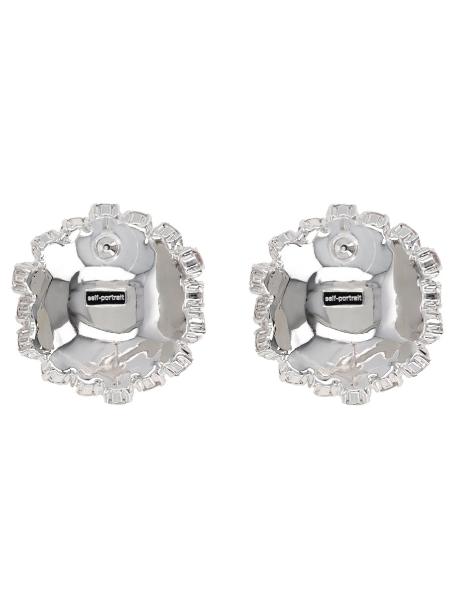 Self-Portrait Women "Crystal Flower" Earrings SELF-PORTRAIT