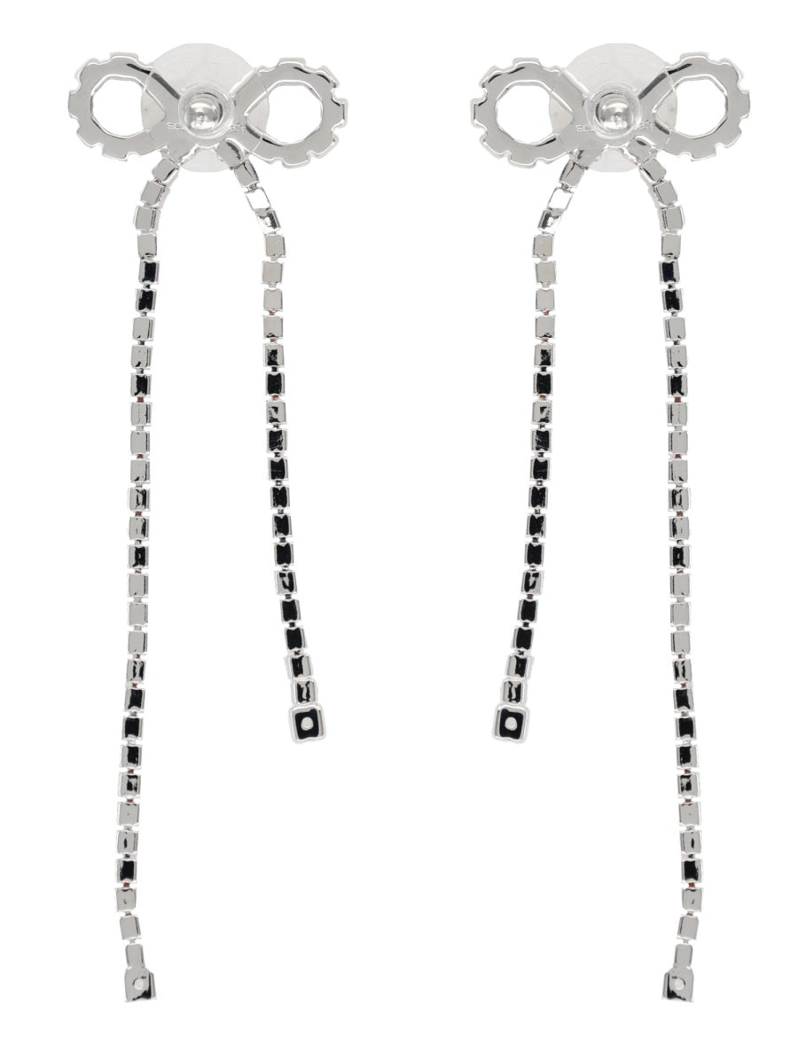 Self-Portrait Women "Crystal Droplet Bow" Earrings SELF-PORTRAIT