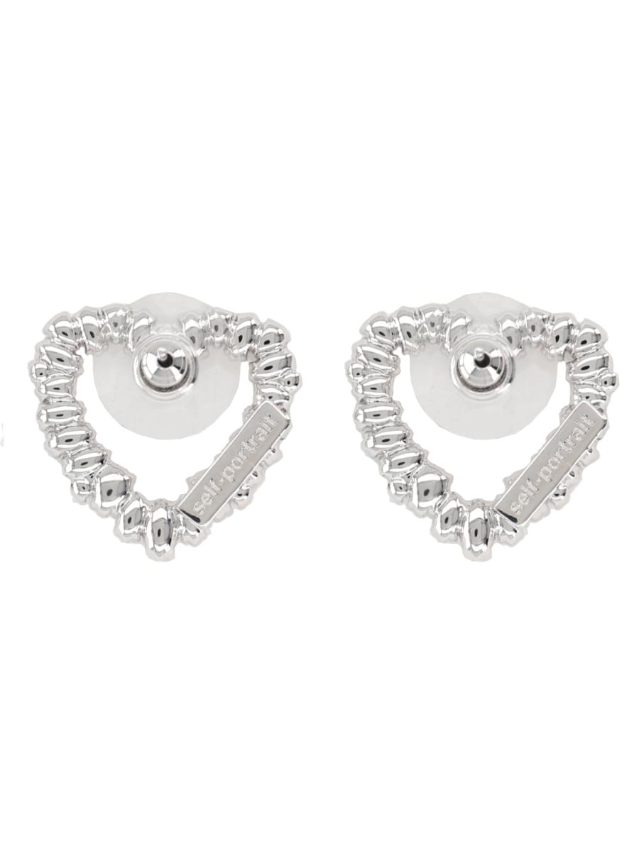 Self-Portrait Women "Crystal Heart" Earrings SELF-PORTRAIT