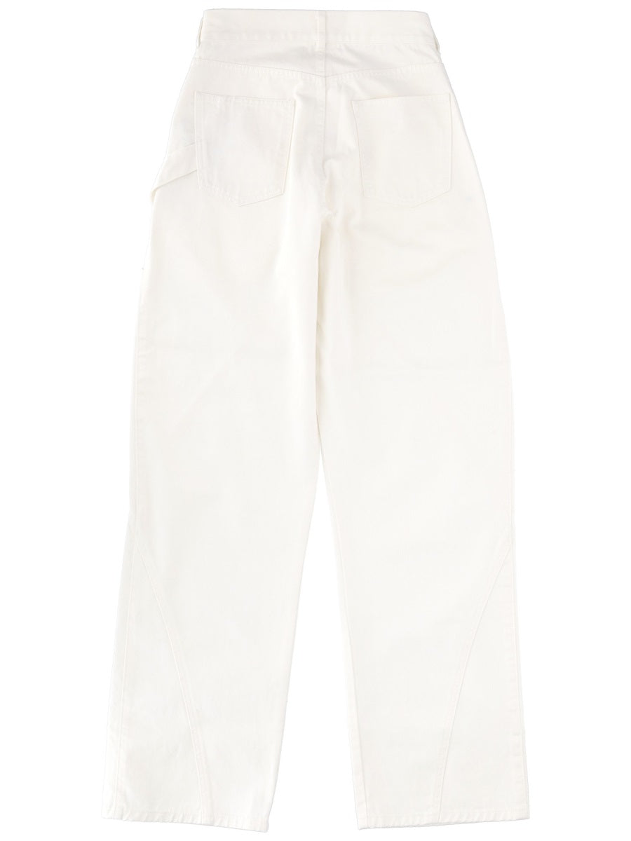 Jw Anderson Women Jeans With Logo Patch J.W. ANDERSON
