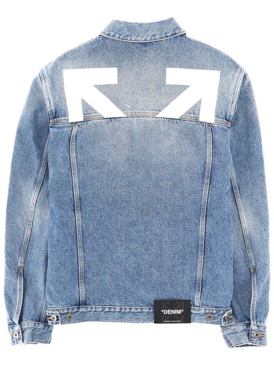 Off-White Men Denim Jacket With Print OFF-WHITE