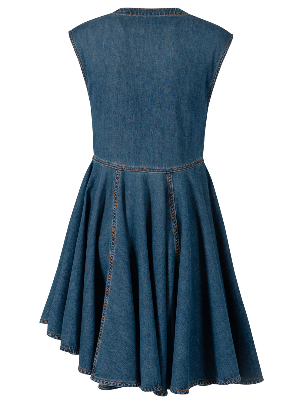 Alaia Women Deep Stone Denim Wrap Dress ALAIA