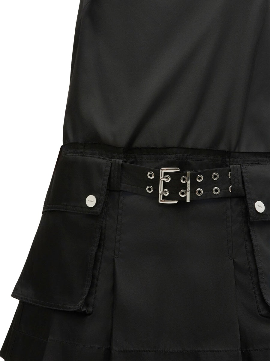 Ganni Women Mini Dress With Belt GANNI