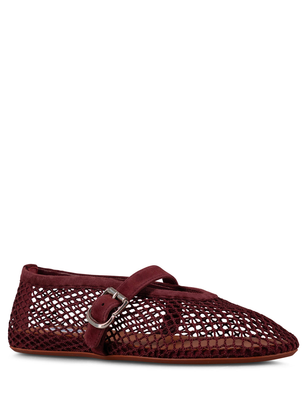 Alaia Women Suede Ballet Flats In Fishnet ALAIA