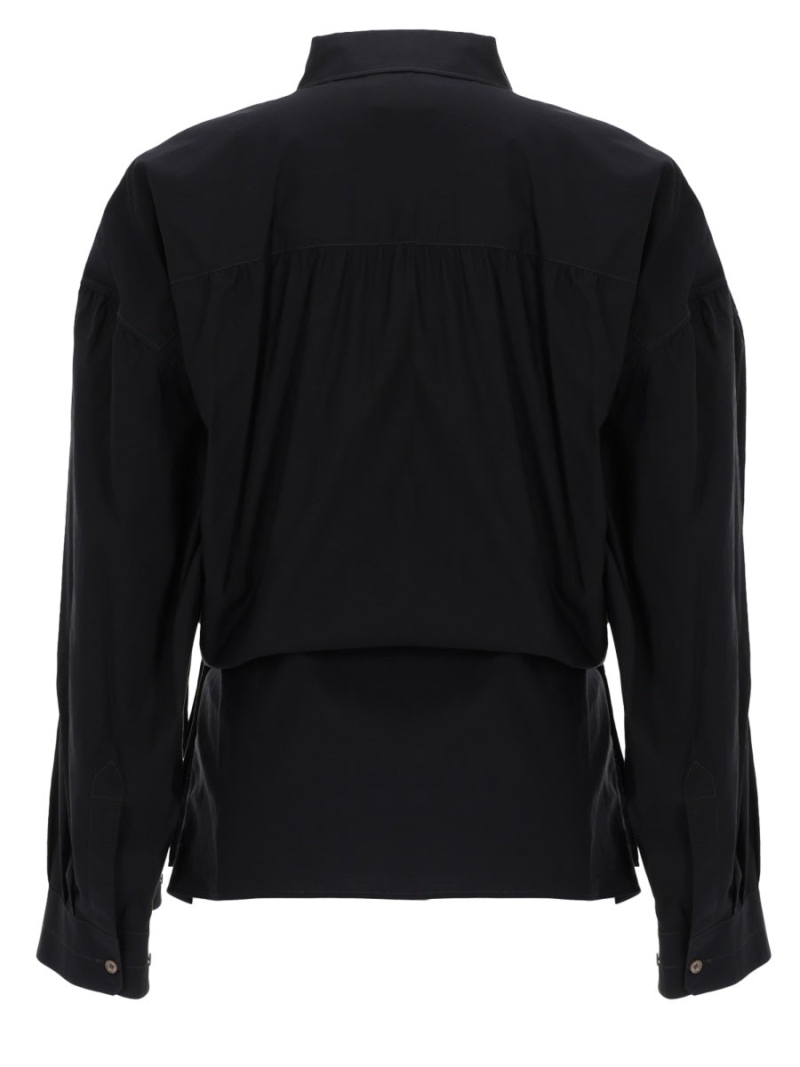 Lemaire Women "Straight Collar Twisted" Shirt LEMAIRE