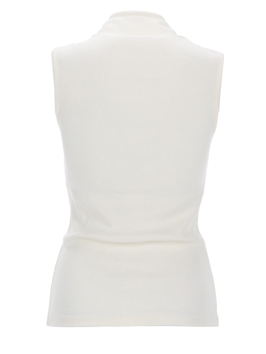 Lemaire Women Asymmetrical Ribbed Top With Scarf LEMAIRE