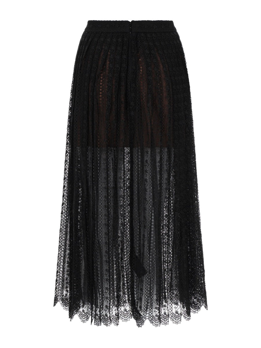Self-Portrait Women Lace Midi Skirt