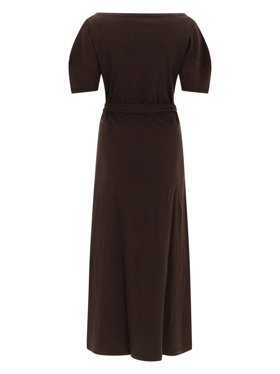 Lemaire Women Cotton And Linen Midi Dress LEMAIRE