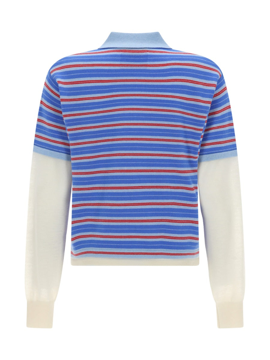 Guest In Residence Women "Layered Stripe Rugby" Polo Shirt GUEST IN RESIDENCE