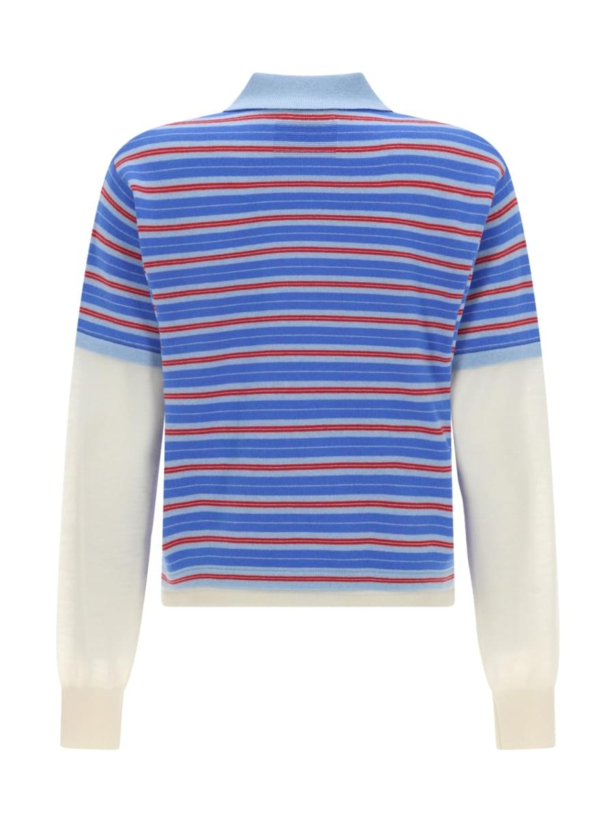 Guest In Residence Women "Layered Stripe Rugby" Polo Shirt GUEST IN RESIDENCE