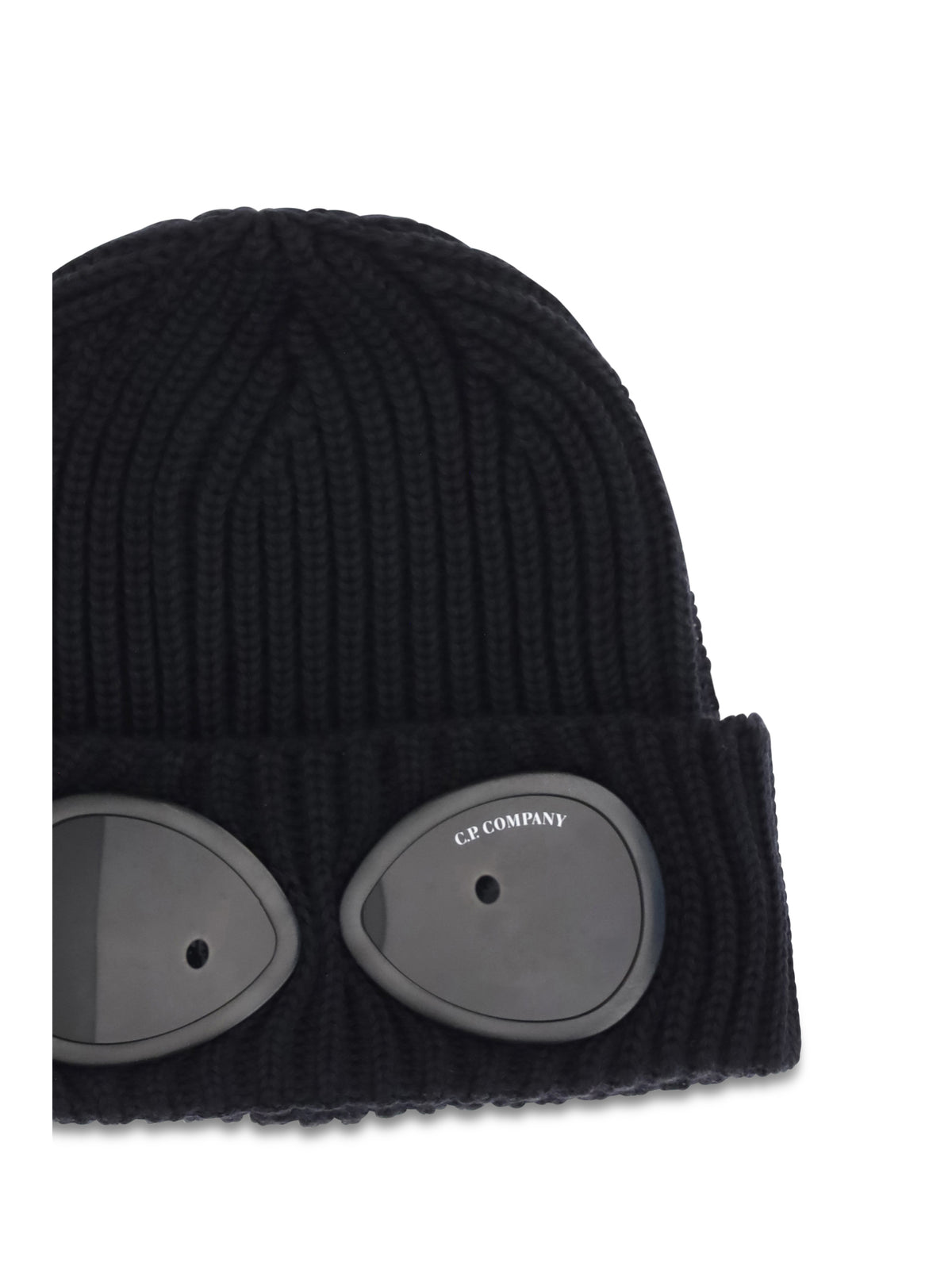 C.P. Company Men Goggle Beanie Hat In Extrafine Merino Wool C.P. COMPANY