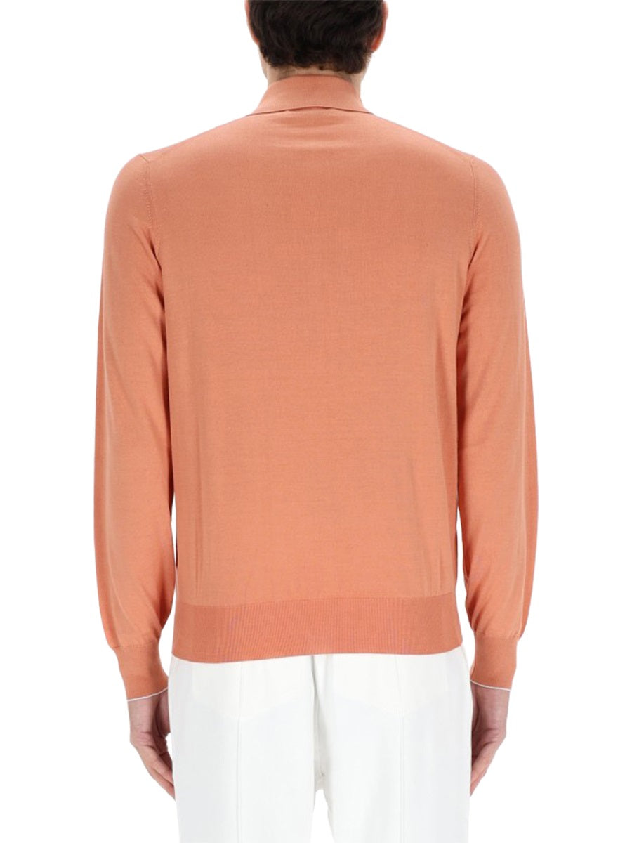 Brunello Cucinelli Men Cotton Knit Polo Shirt BRUNELLO CUCINELLI