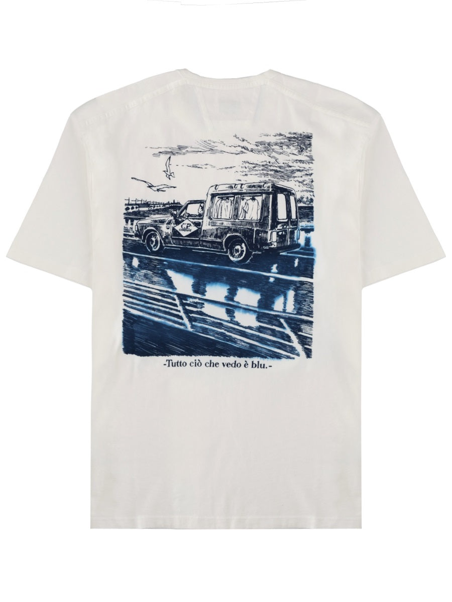 C.P. Company Men T-Shirt With Logo And Print C.P. COMPANY