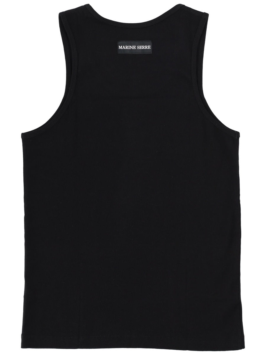 Marine Serre Men Tank Top A Costine Con Logo Moon MARINE SERRE