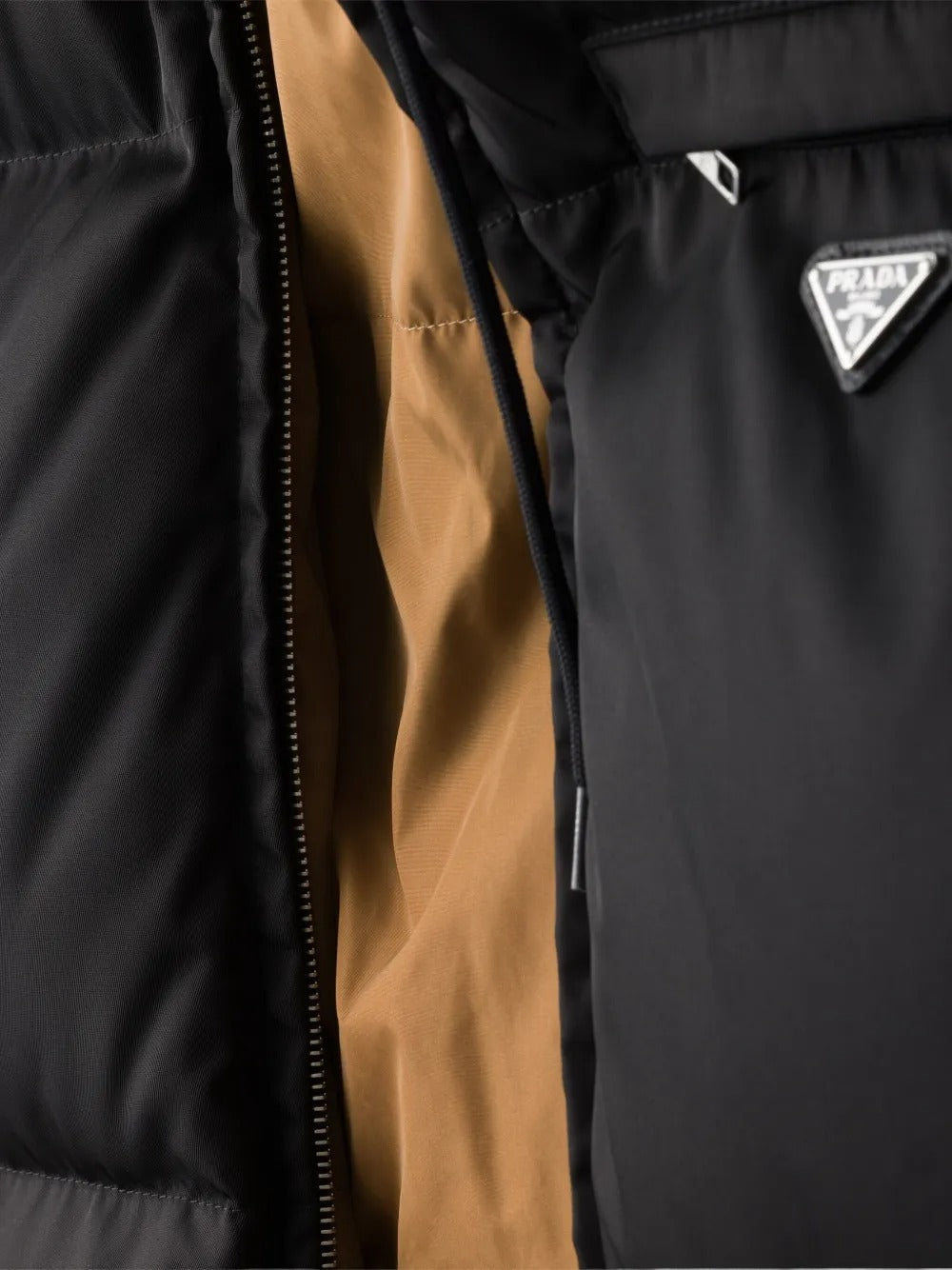 Prada Women Contrasting Lining Hooded Down Jacket