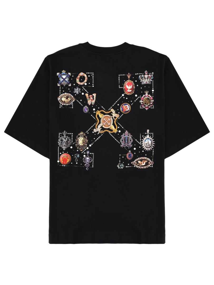 Off-White Men T-Shirt Con Logo OFF-WHITE
