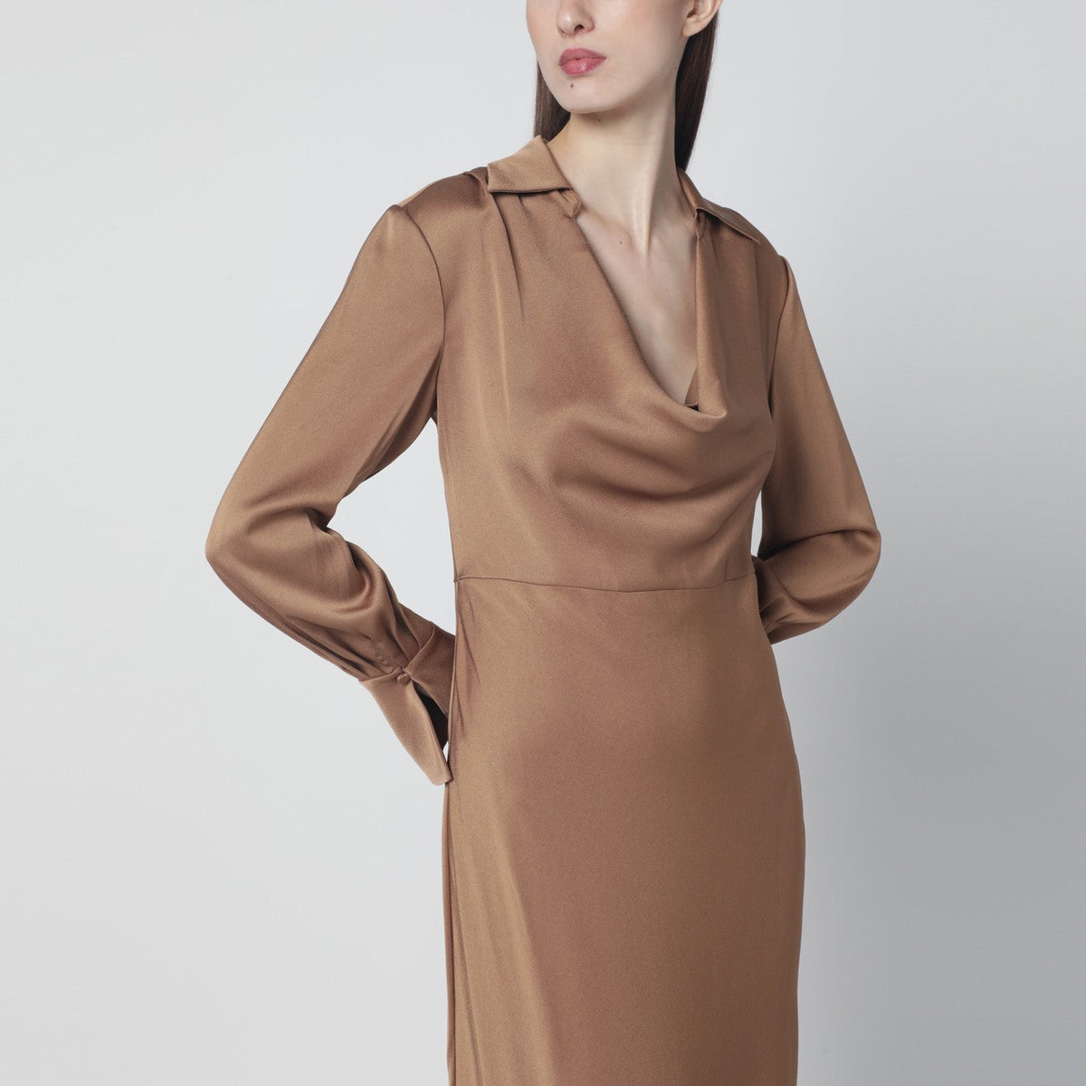 Simkhai Adelle Satin Dress With Draping Women SIMKHAI