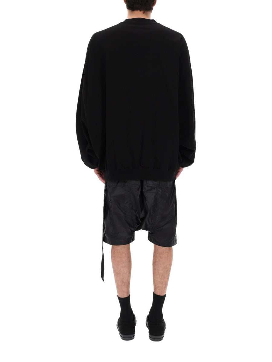 Rick Owens Drkshdw Men Felpa "Hun Crewneck" In Cotone RICK OWENS