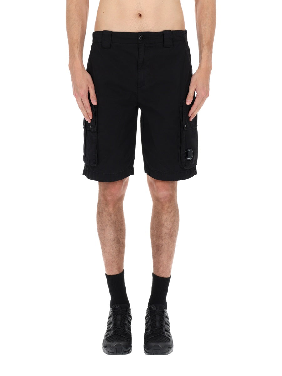 C.P. Company Men Shorts Cargo Con Patch Logo C.P. COMPANY