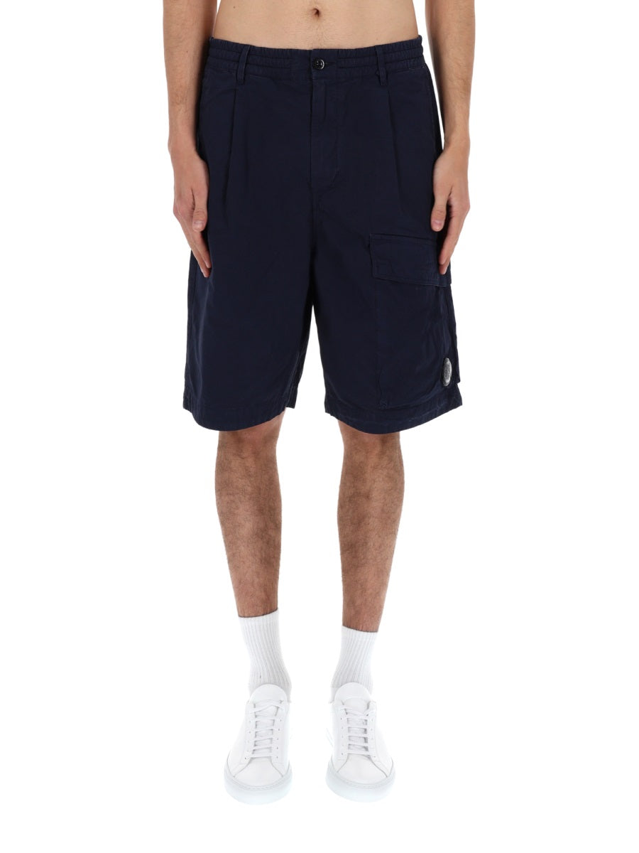 C.P. Company Men Shorts Cargo Con Patch Logo C.P. COMPANY