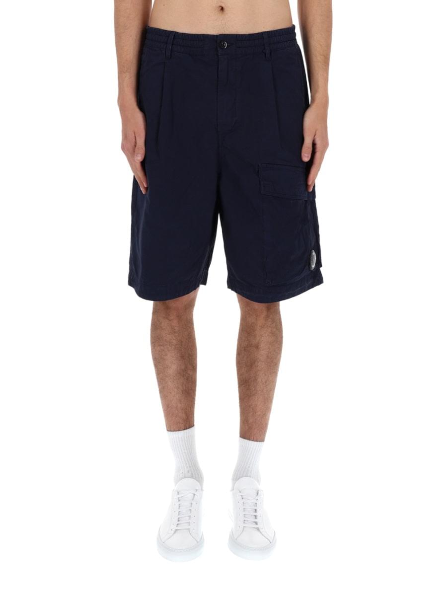 C.P. Company Men Shorts Cargo Con Patch Logo C.P. COMPANY