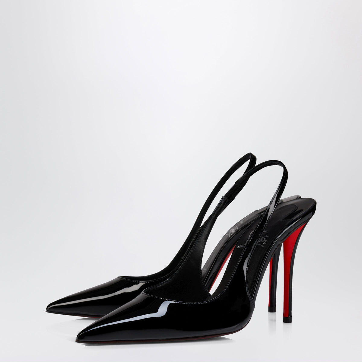 Christian Louboutin Black Miss Z Sling Court Shoes In Patent Leather Women CHRISTIAN LOUBOUTIN