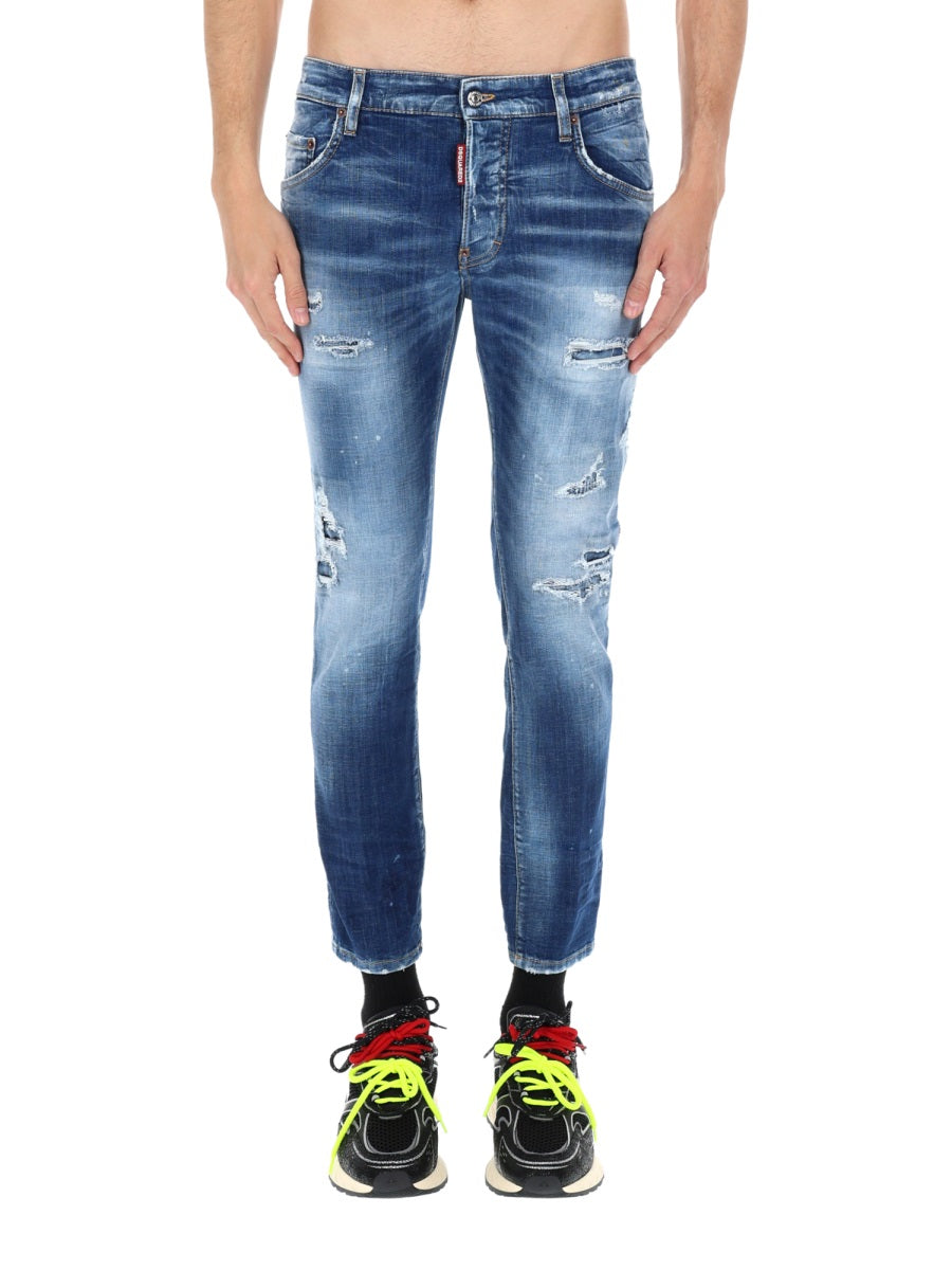 Dsquared Men Jeans "Skater" Effetto "Destroy" DSQUARED2
